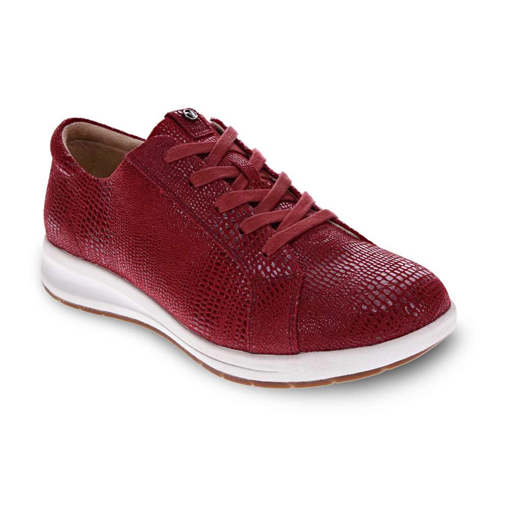 Athens Lace-Up Casual Sneaker - Cherry Lizard