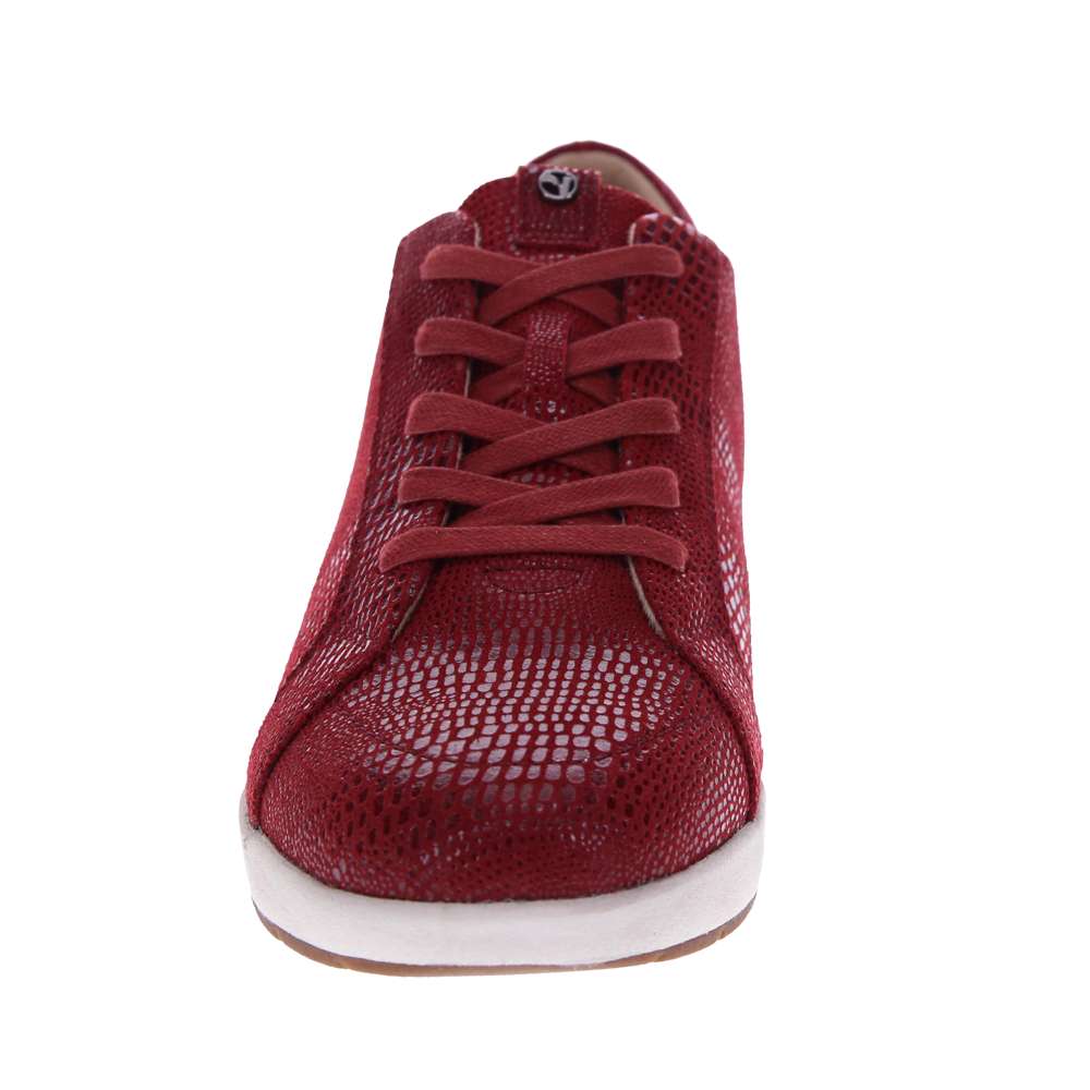 Athens Lace-Up Casual Sneaker - Cherry Lizard