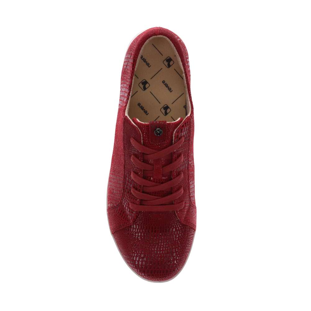 Athens Lace-Up Casual Sneaker - Cherry Lizard
