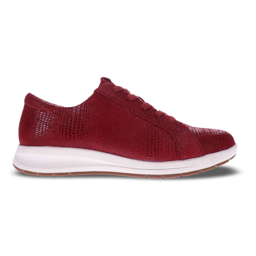 Athens Lace-Up Casual Sneaker - Cherry Lizard