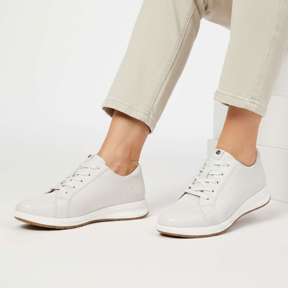 Athens Lace-Up Casual Sneaker - Oyster Lizard