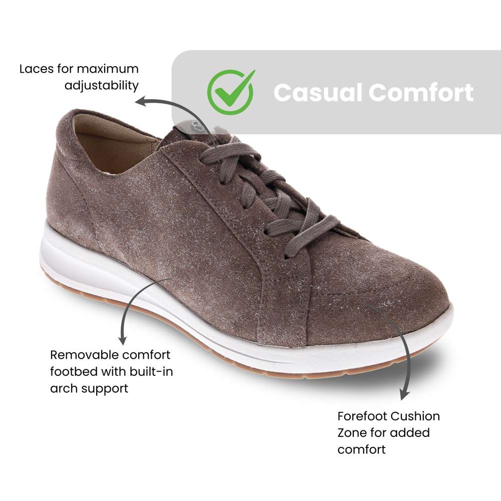 Athens Lace-Up Casual Sneaker - Rusty Metallic