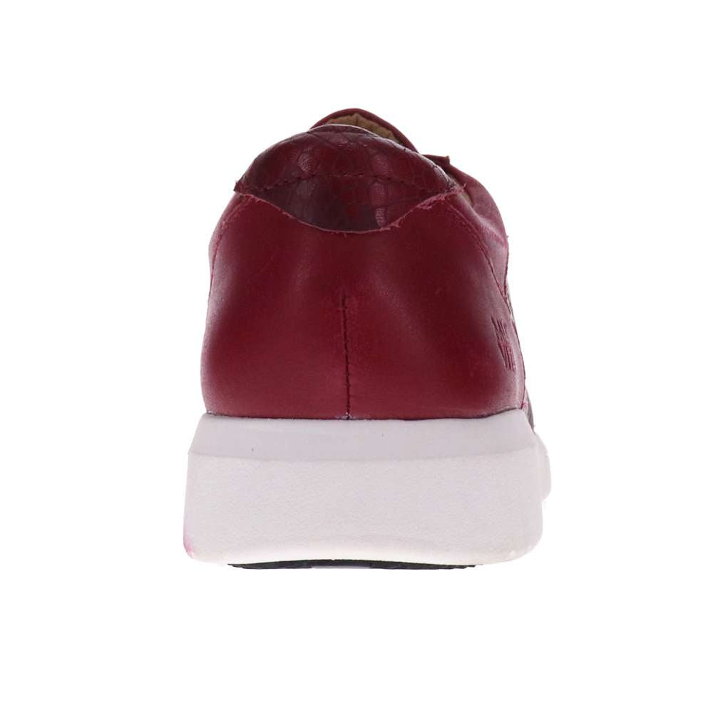 Belinda Lace-Up Casual Sneaker - Burgundy Snake