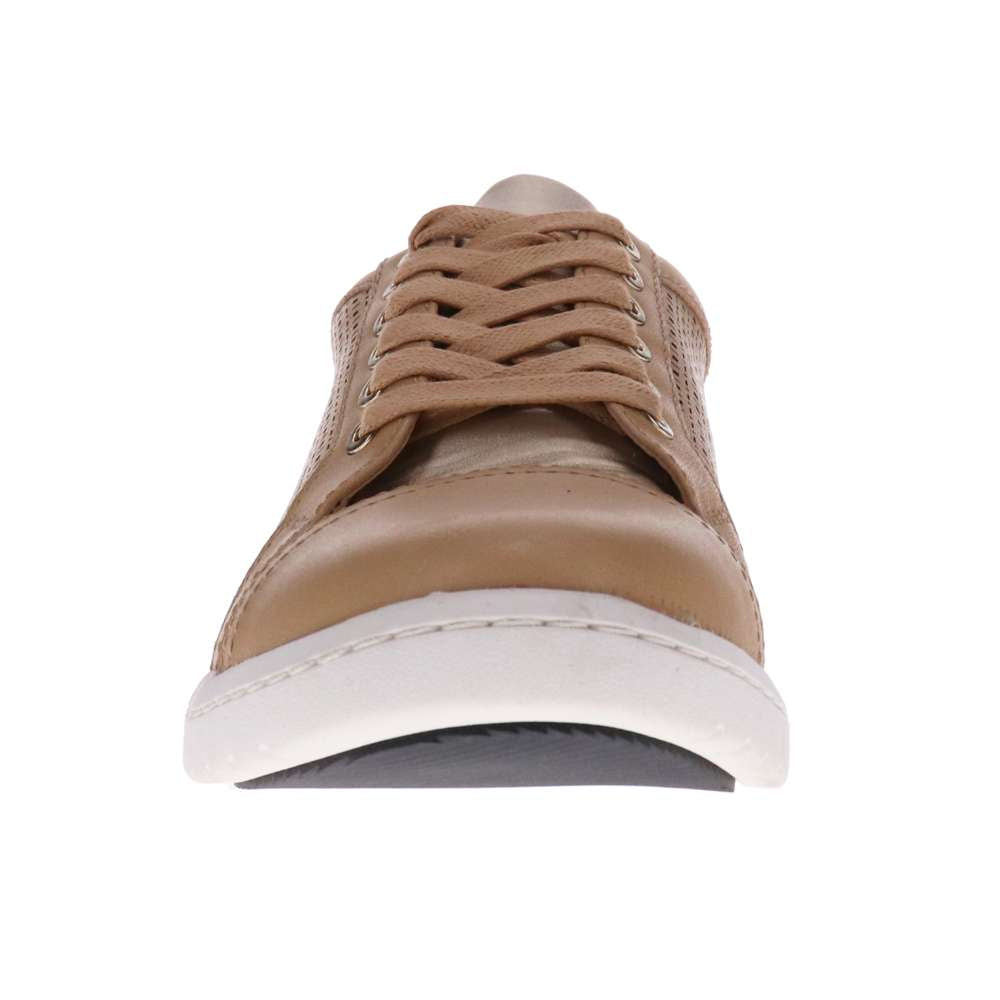 Belinda Lace-Up Casual Sneaker - Soft Gold Laser