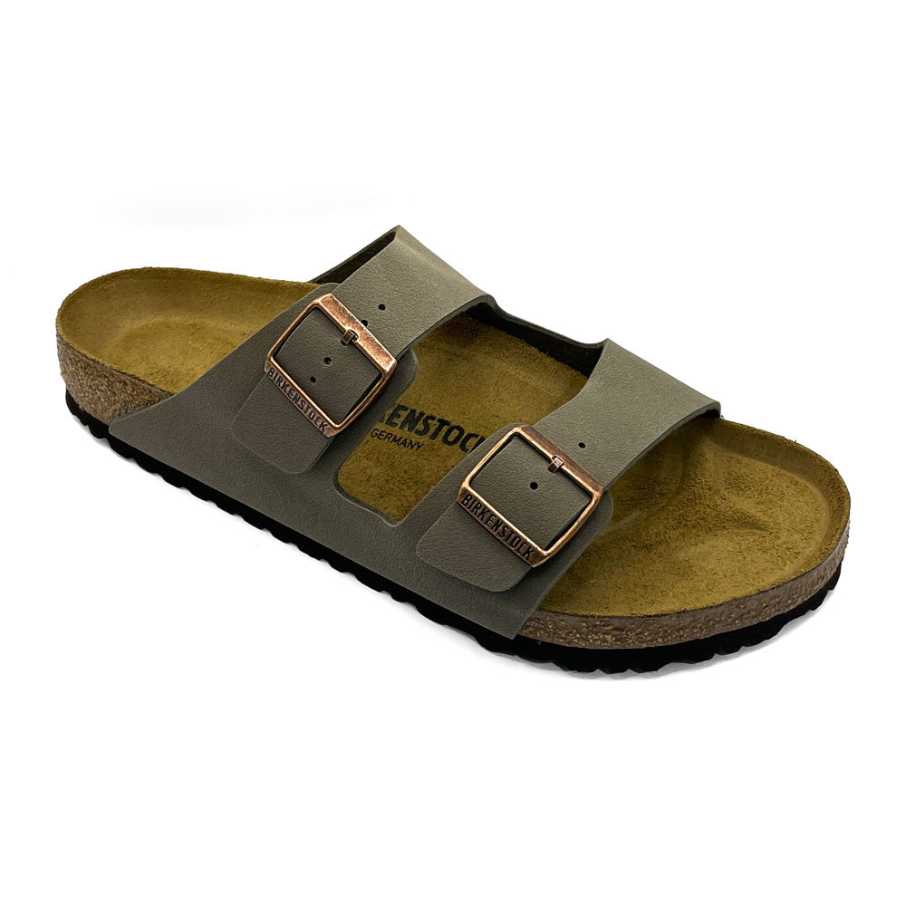 Birkenstock Arizona BirkiBuc Stone  Natural Fit Footwear