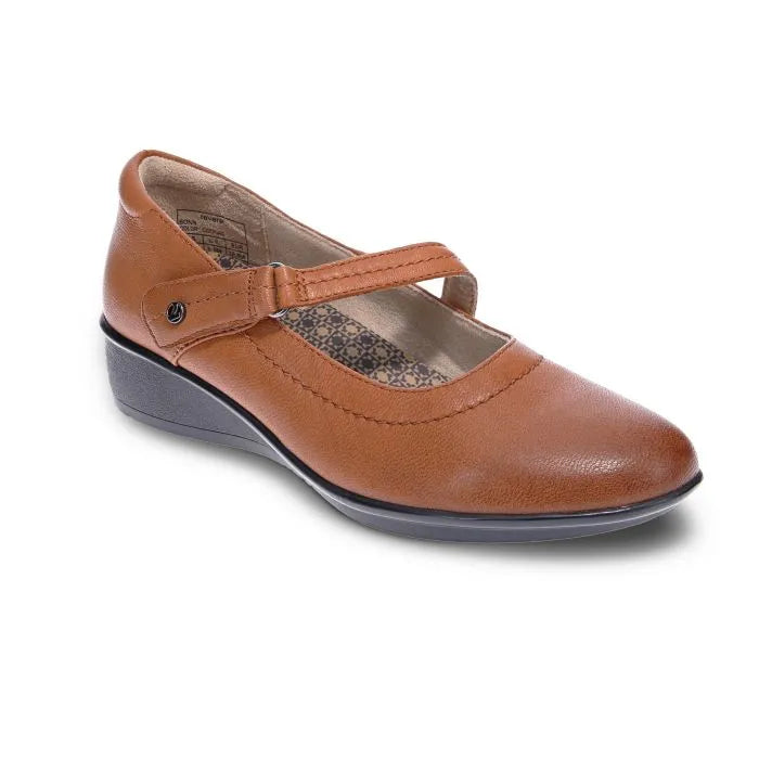 Revere Women's Bonn Cognac Natural Fit Footwear