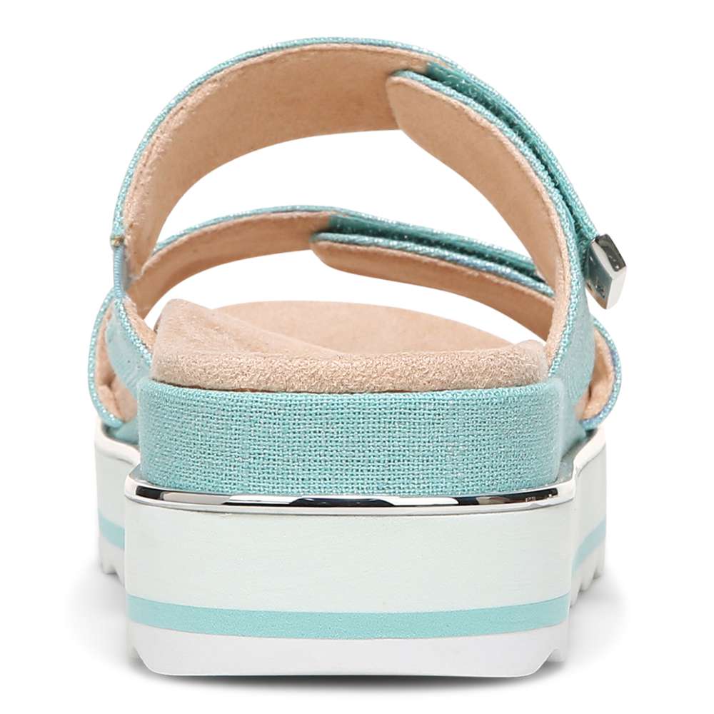 Brandie Flatform Slide - Aqua Metallic