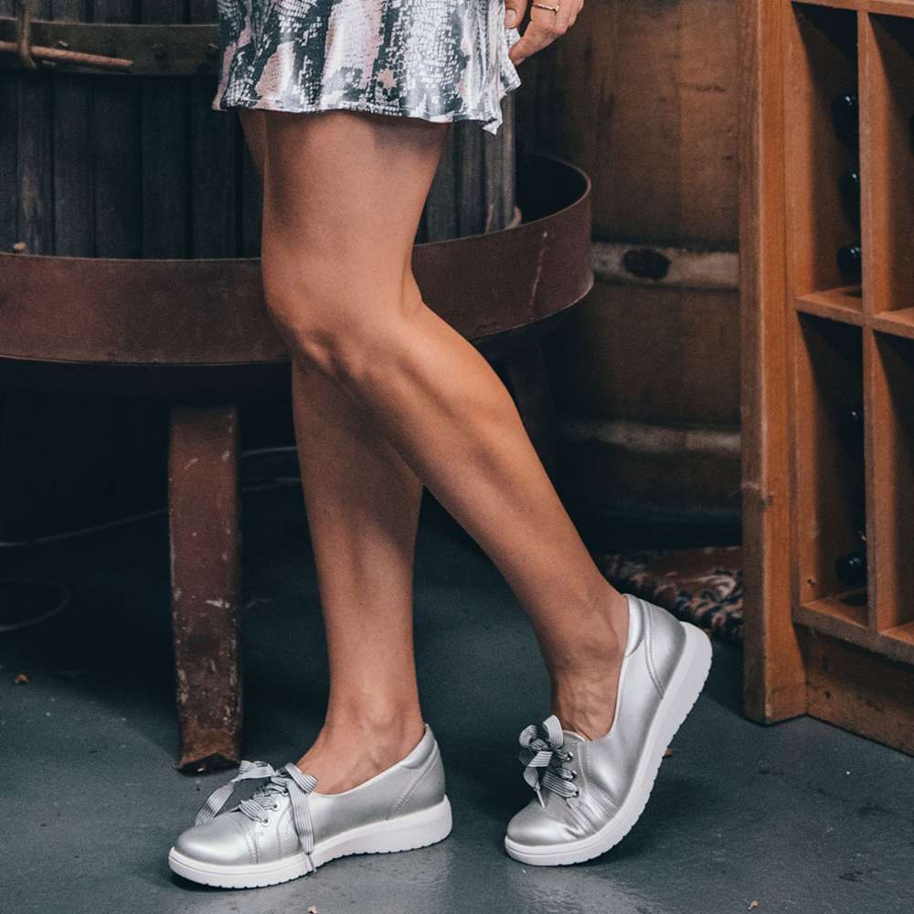 Bridgette Slip-On Casual Sneaker - Silver