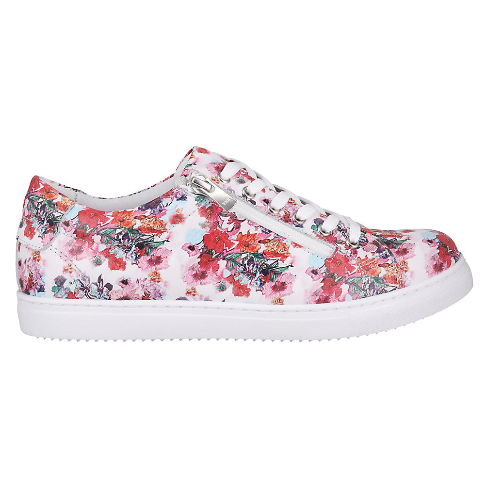 Cabello Women's Cabli Upbeat White Floral Natural Fit Footwear