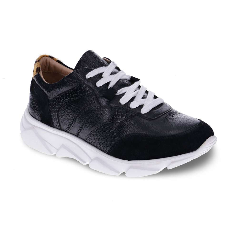 Chloe Lace-Up Casual Sneaker - Black