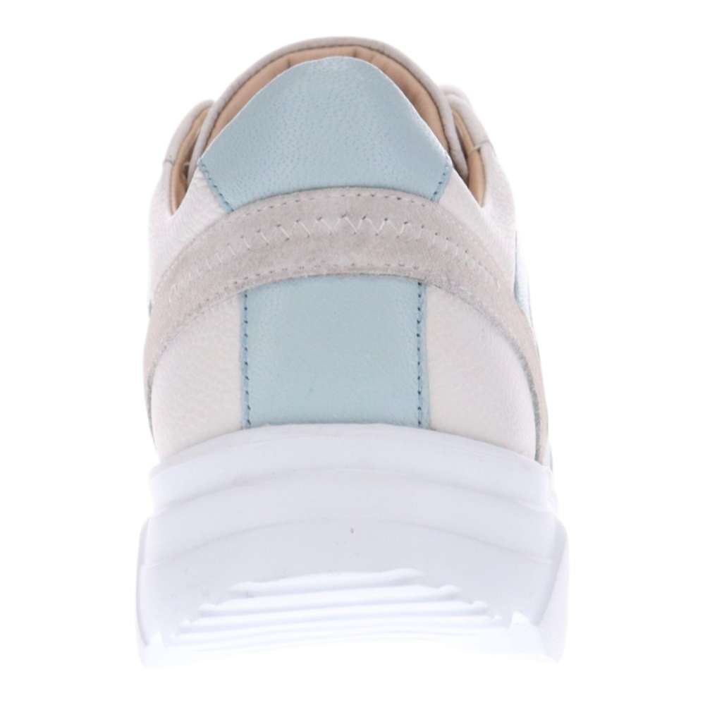 Chloe Lace-Up Casual Sneaker - White/Blue