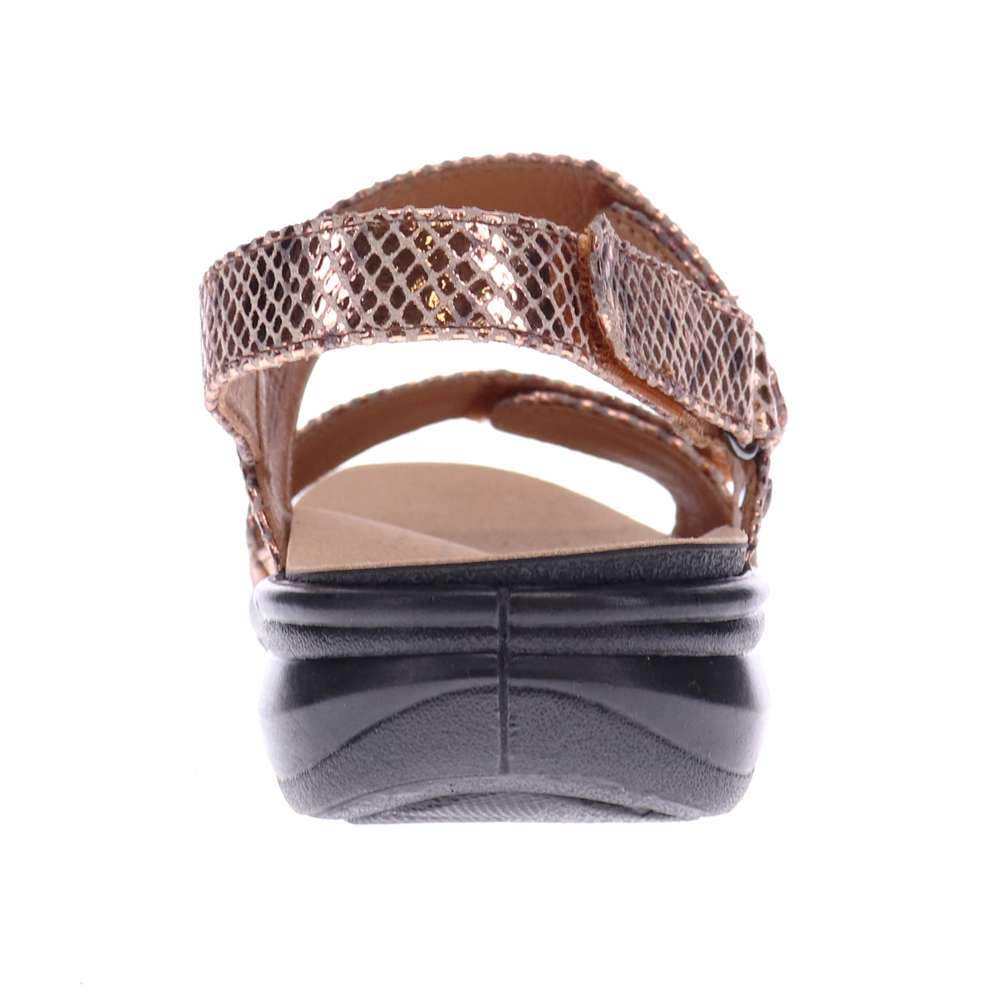 Como Adjustable Slingback Sandal - Bronze Snake