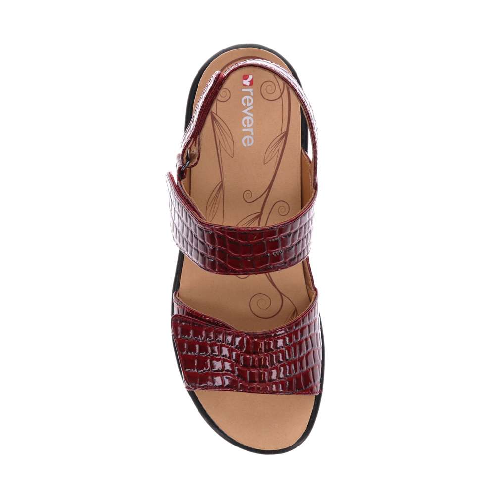Como Adjustable Slingback Sandal - Red Croc
