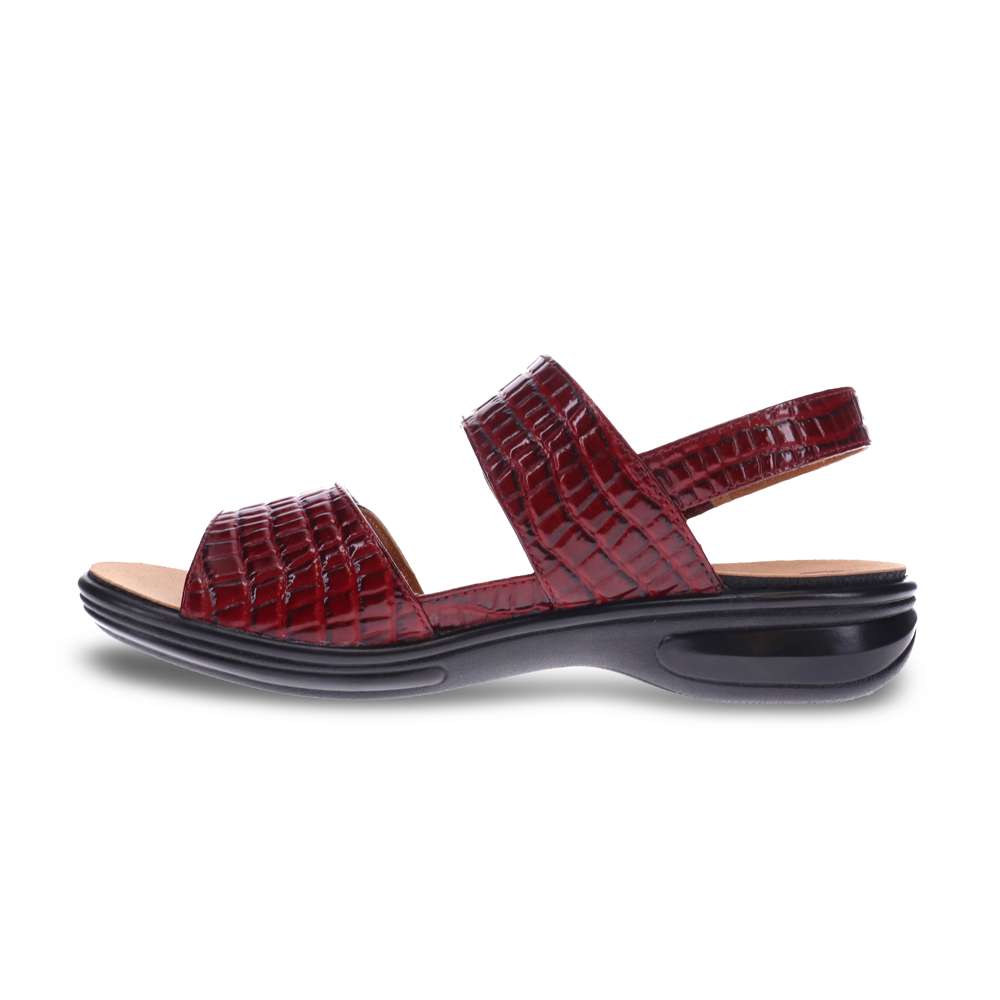 Como Adjustable Slingback Sandal - Red Croc
