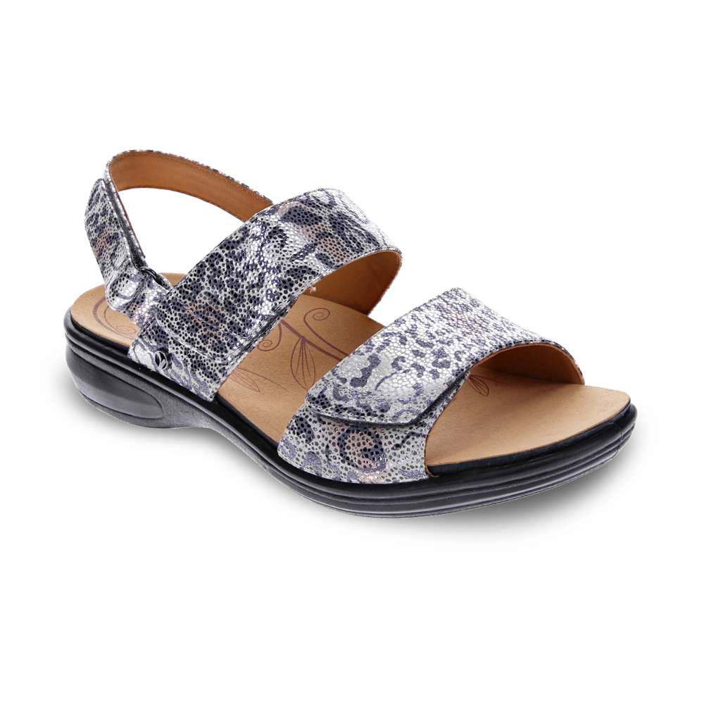 Como Adjustable Slingback Sandal - Silver Safari