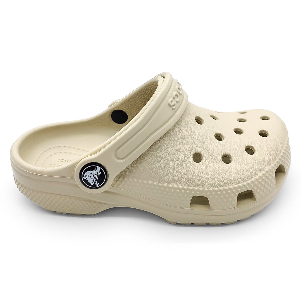 Crocs Kids 206991-2Y2 Classic Clog Bone Natural Fit Footwear