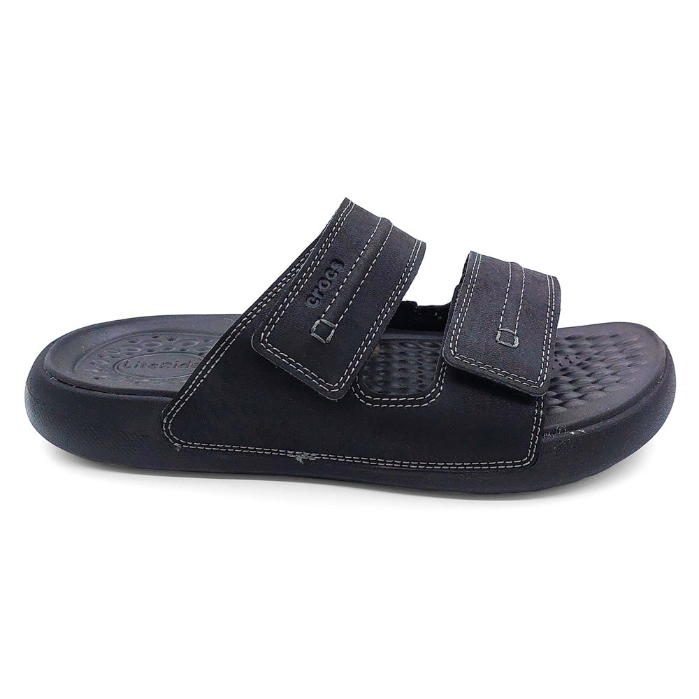 Crocs Men's 209396-001 Yukon Vista II LiteRide Sandal Black Natural Fit Footwear