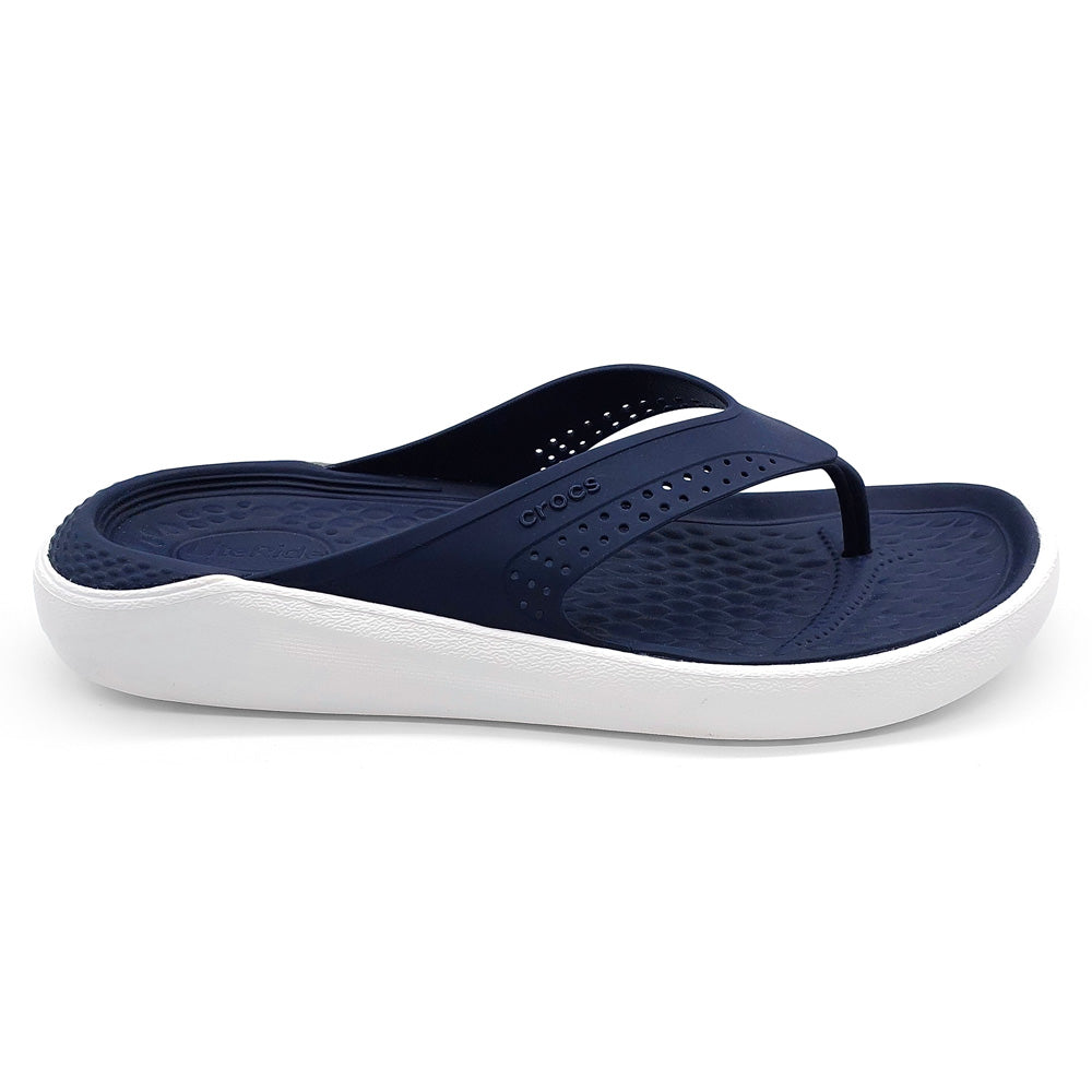 Crocs Unisex 205182-410 LiteRide Flip Navy  Natural Fit Footwear