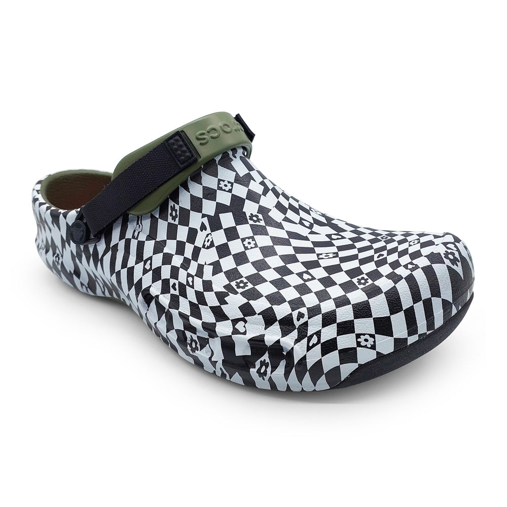 Crocs Unisex 207110-066 Bistro Pro LiteRide Graphic Clog Black White Natural Fit Footwear