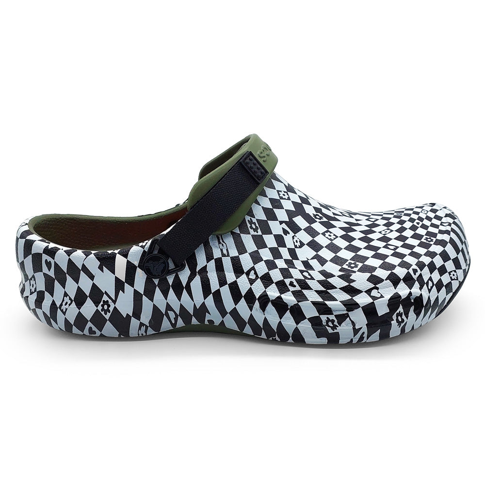 Crocs Unisex 207110-066 Bistro Pro LiteRide Graphic Clog Black White Natural Fit Footwear