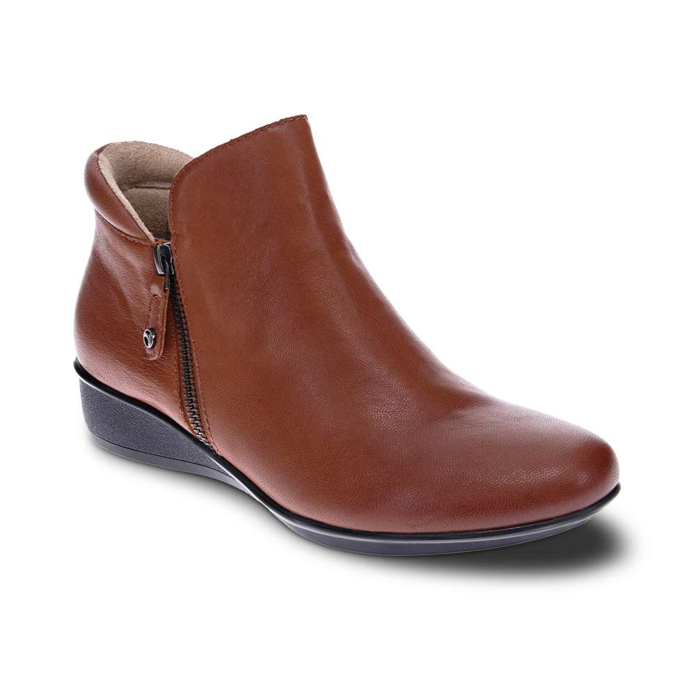 Damascus Wedged Boot - Cognac