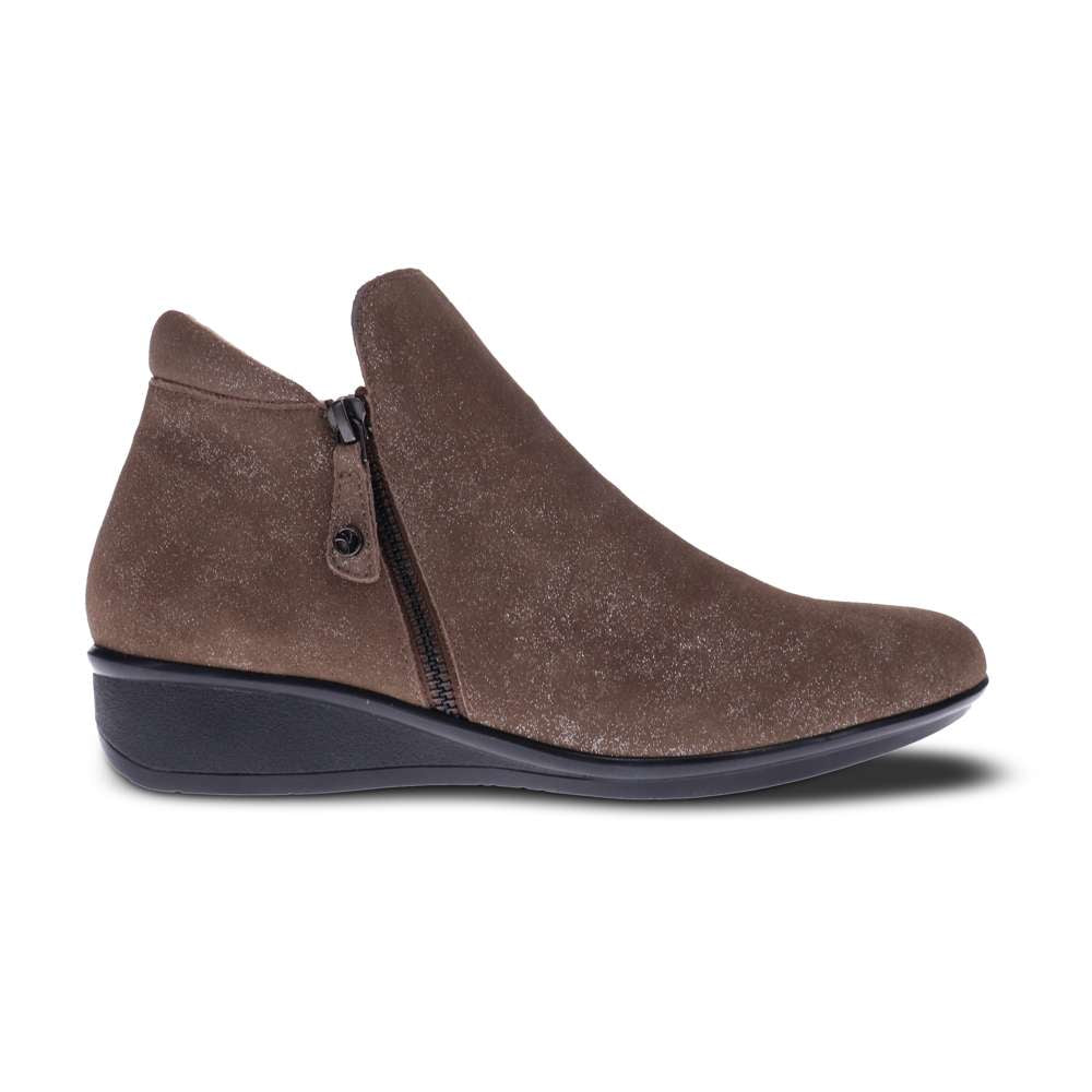 Damascus Wedged Boot - Rusty Metallic