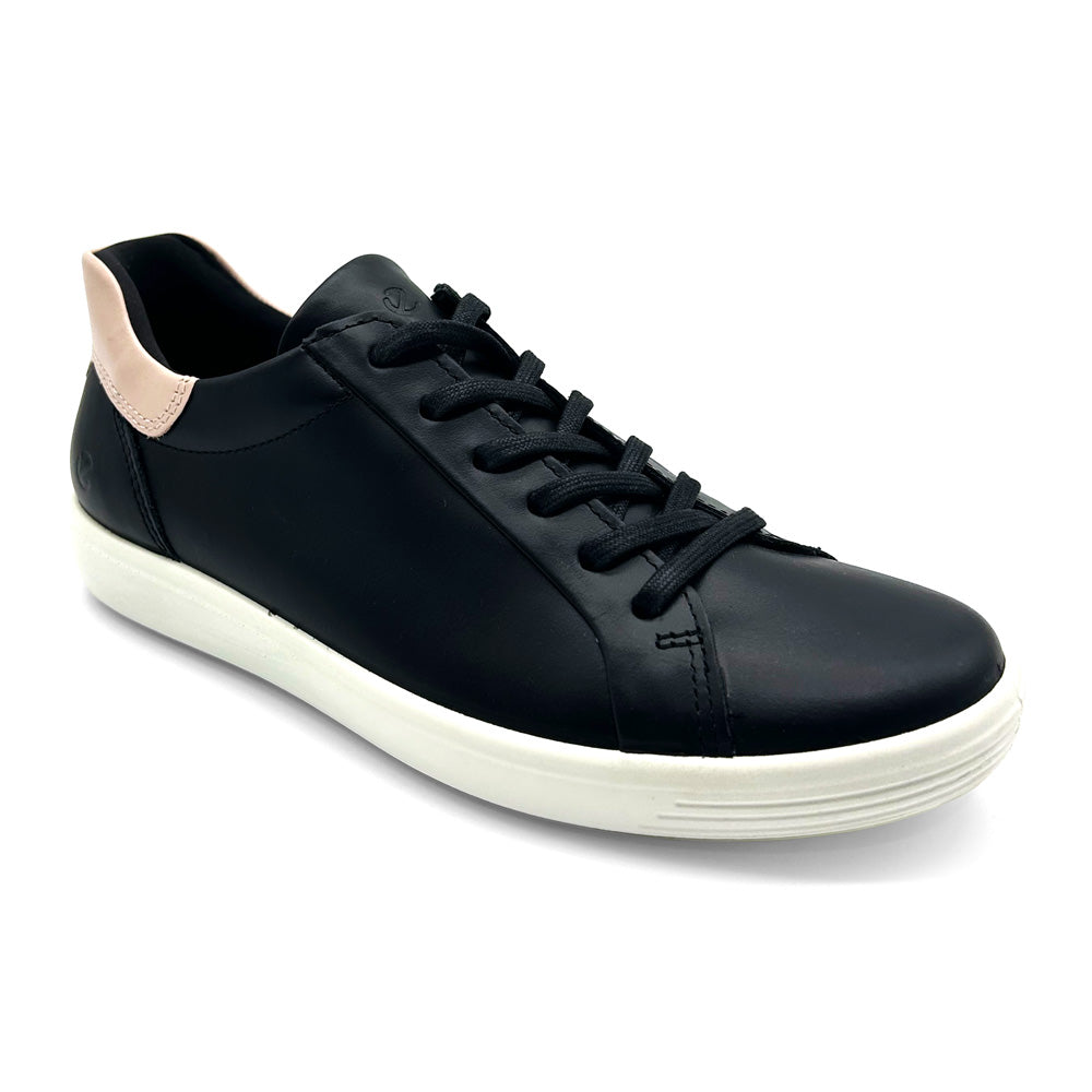 ECCO Women's Soft Black/Rose Dust Work Footwear