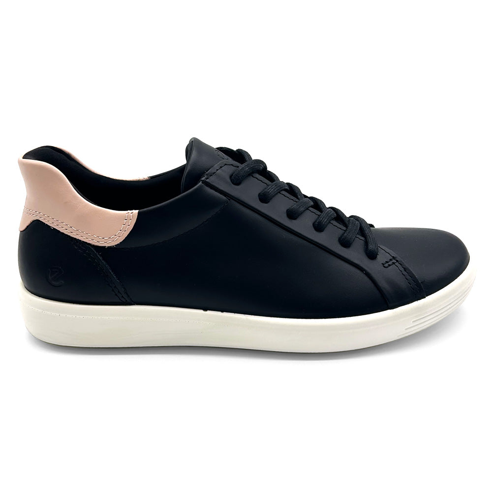 ECCO Women's Soft 7 Black/Rose Dust  Natural Fit Footwear