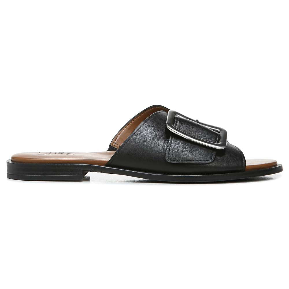 Forrest Slide - Black Leather