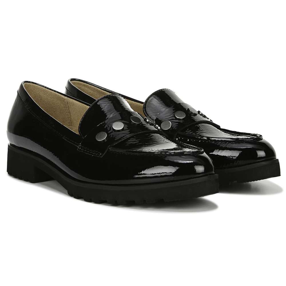 Gaia Slip-On Loafer - Black Patent