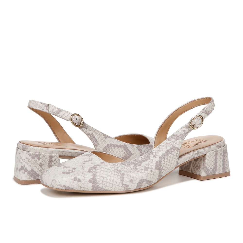 Jayla Slingback Heeled Sandal - White Multi