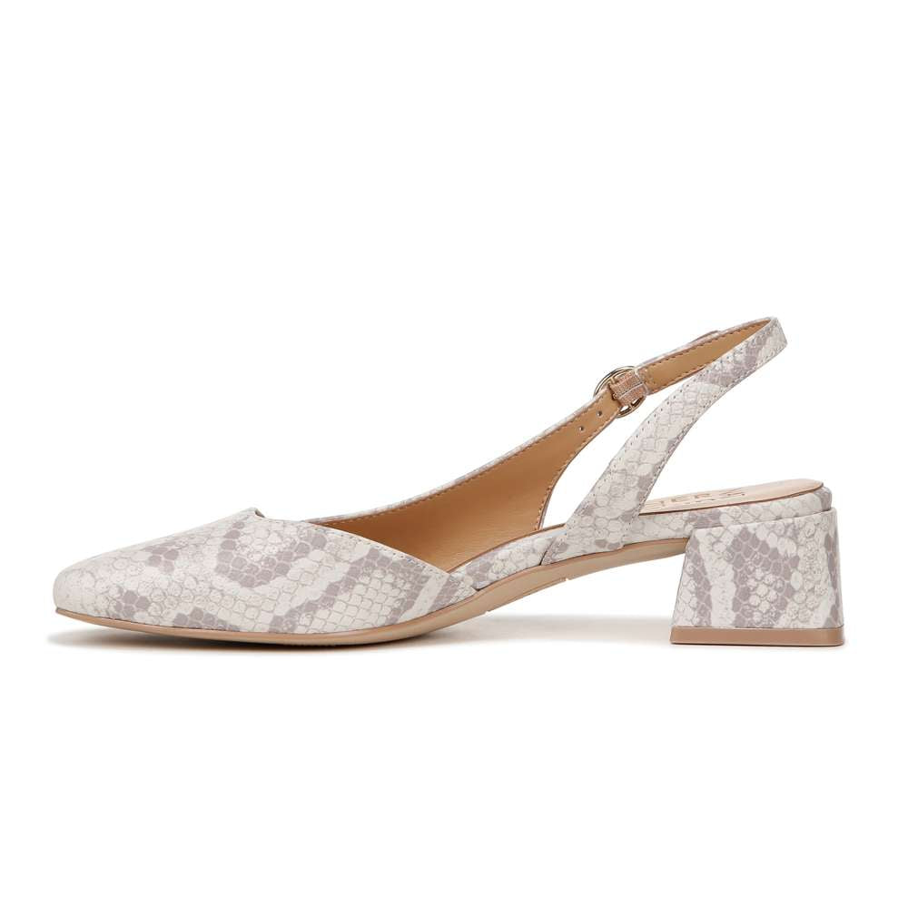 Jayla Slingback Heeled Sandal - White Multi