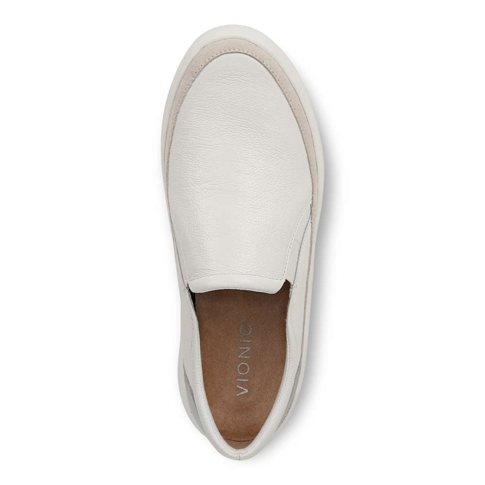 Kearny Platform Slip-On Casual Sneaker - White Leather