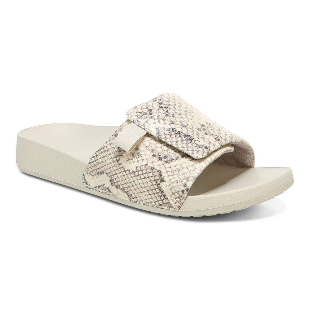Keira Slide - Cream Snake