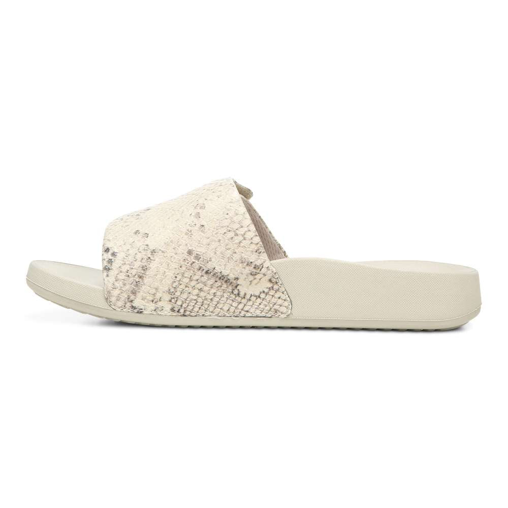 Keira Slide - Cream Snake