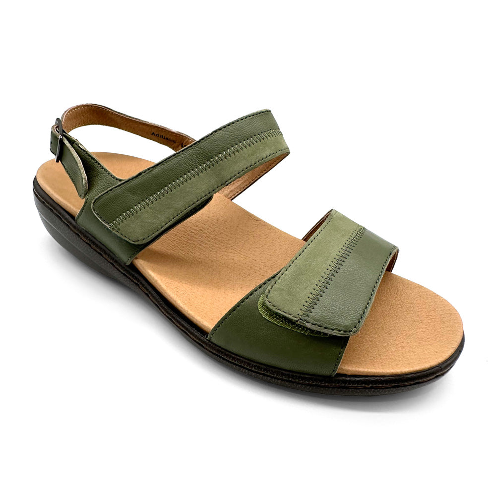 Klouds Women's Addison Green Combo  Natural Fit Footwear