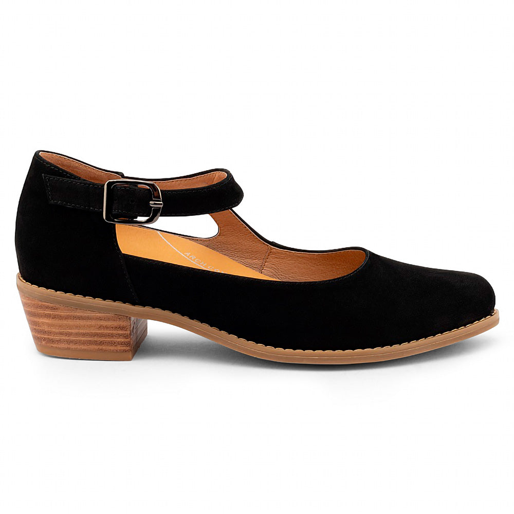 Klouds Women's Raven Black Nubuck Natural Fit Footwear