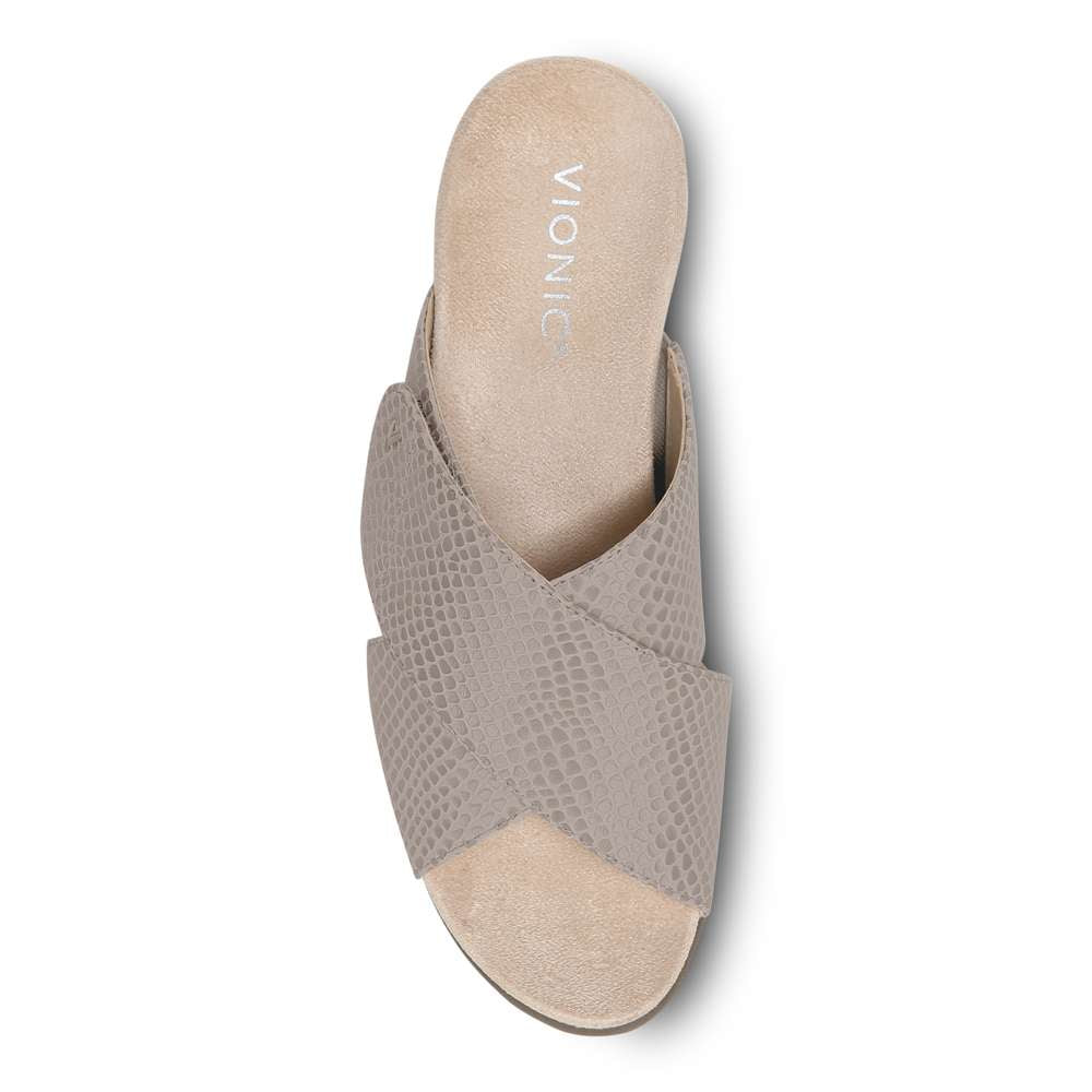 Leticia Wedge Sandal - Aluminium Lizard