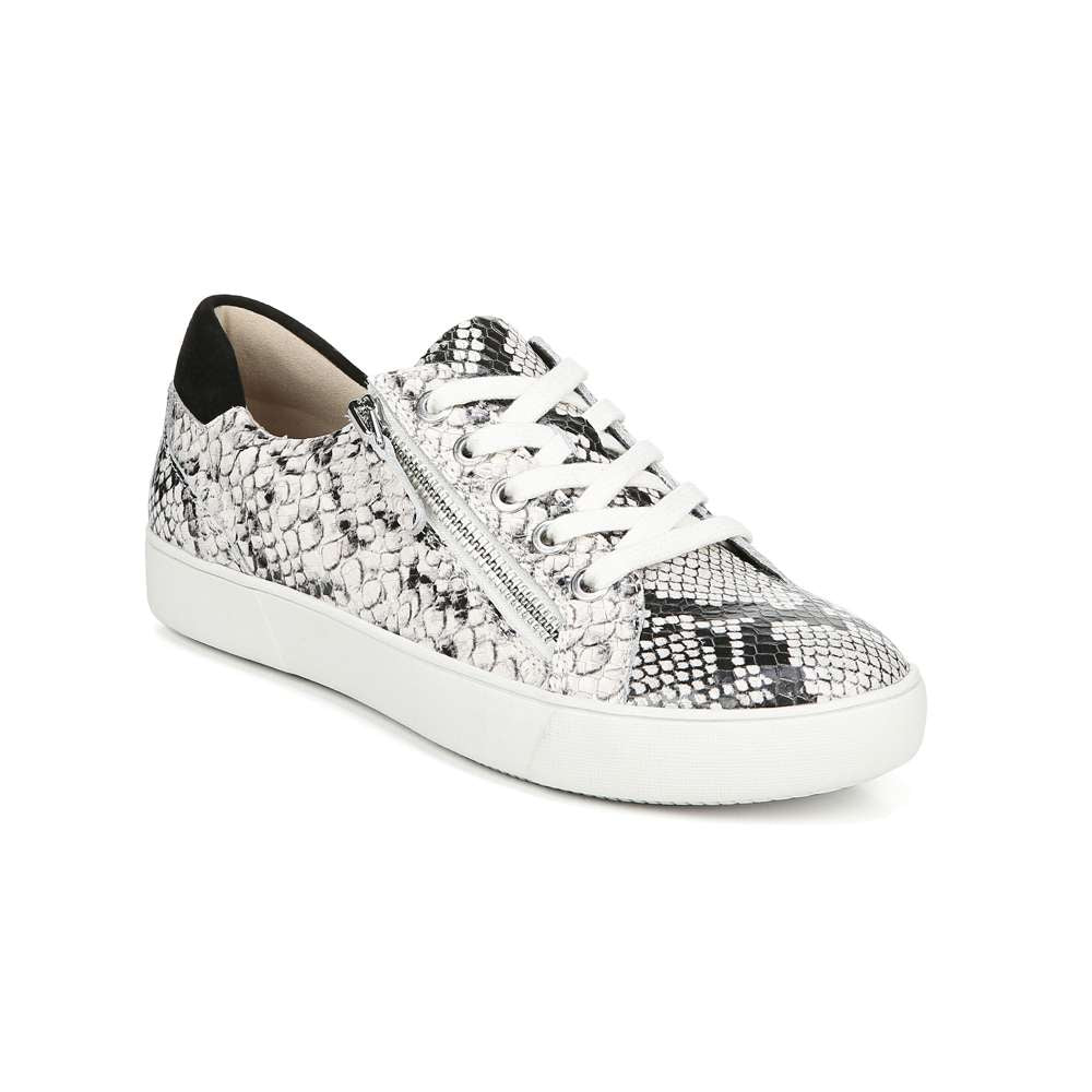 Macayla Casual Sneaker - Black/White Snake