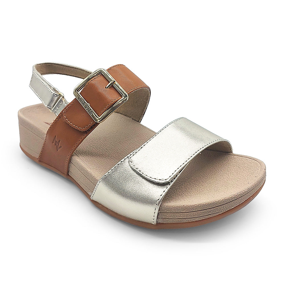 Mia Vita Women's Florini Champaigne Tan Natural Fit Footwear