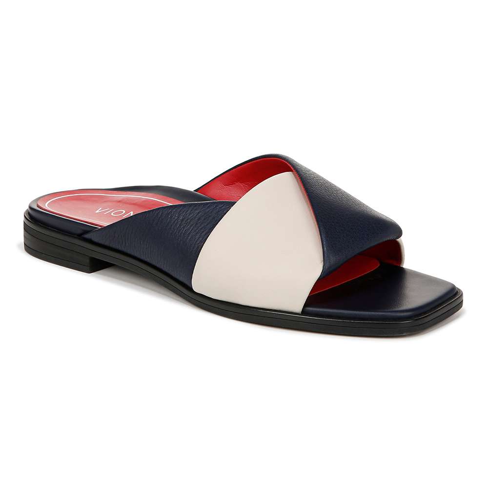 Miramar Slide - Navy/Cream