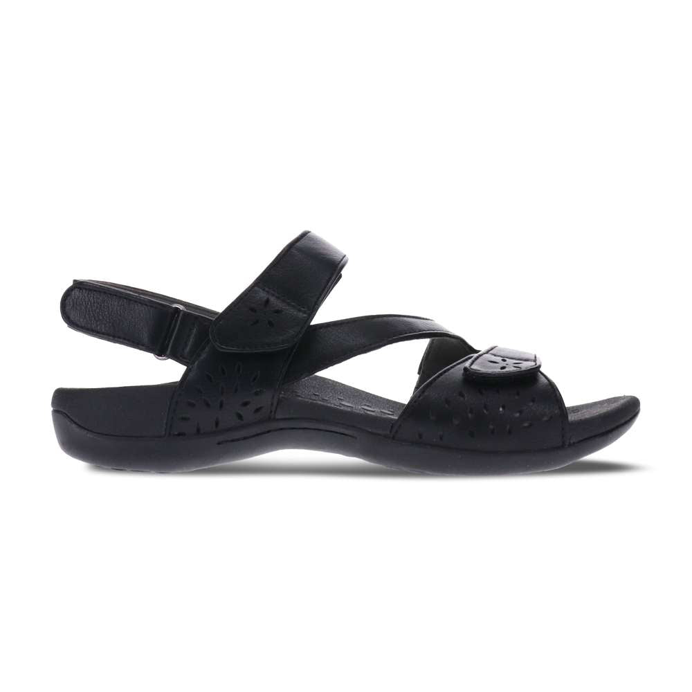 Amber Back Strap Sandal - Black