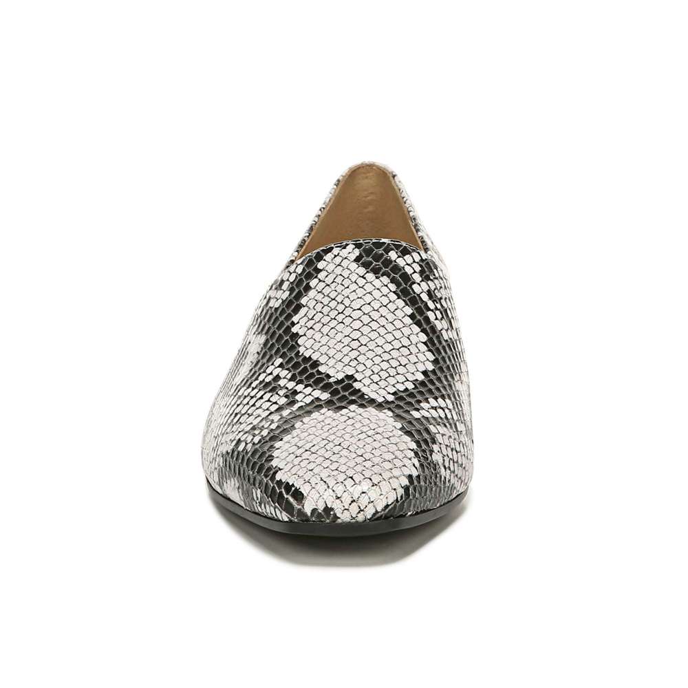Collette Loafer - Black/White Snake