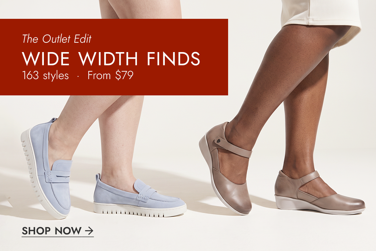 The Outlet Edit - Wide Width Finds