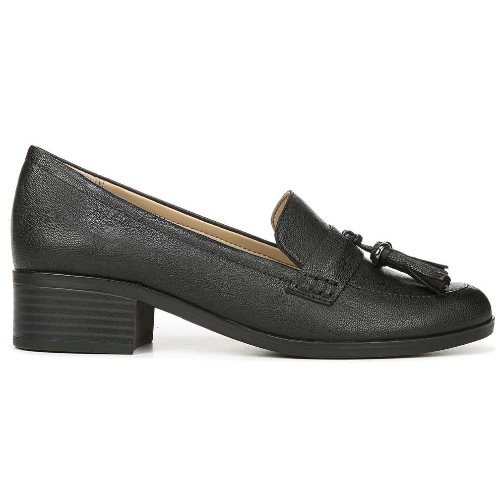 Nina Heeled Loafer - Black