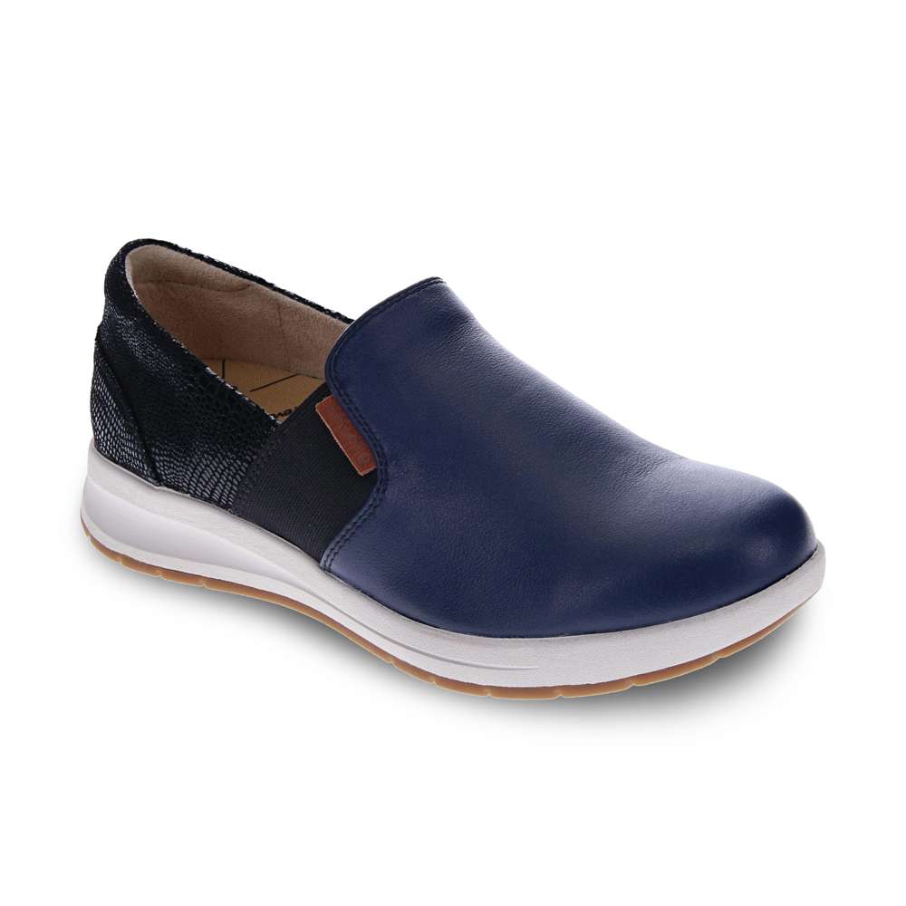 Panama Slip-On Casual Sneaker - Blue French/Black Lizard