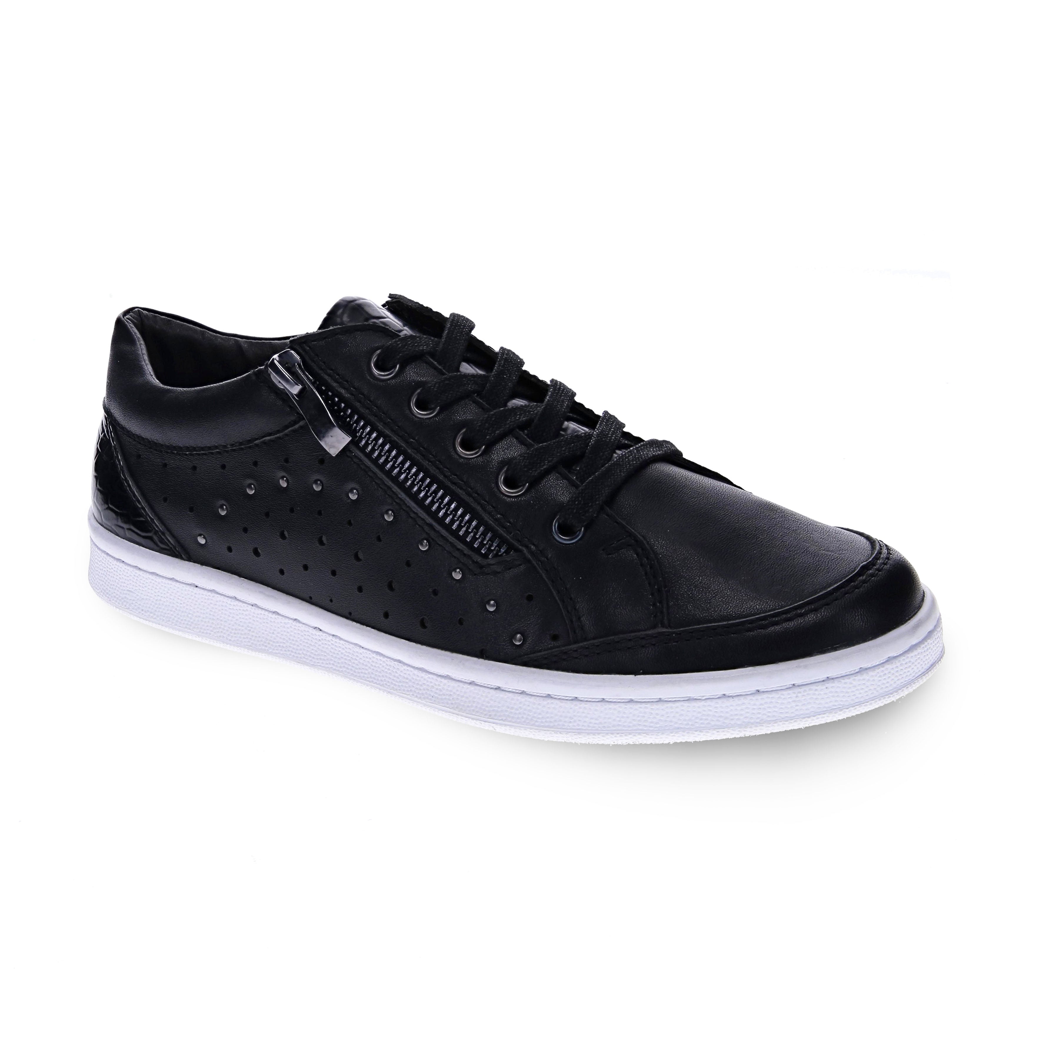 Scholl Orthaheel Women's Razer Black/White  Natural Fit Footwear