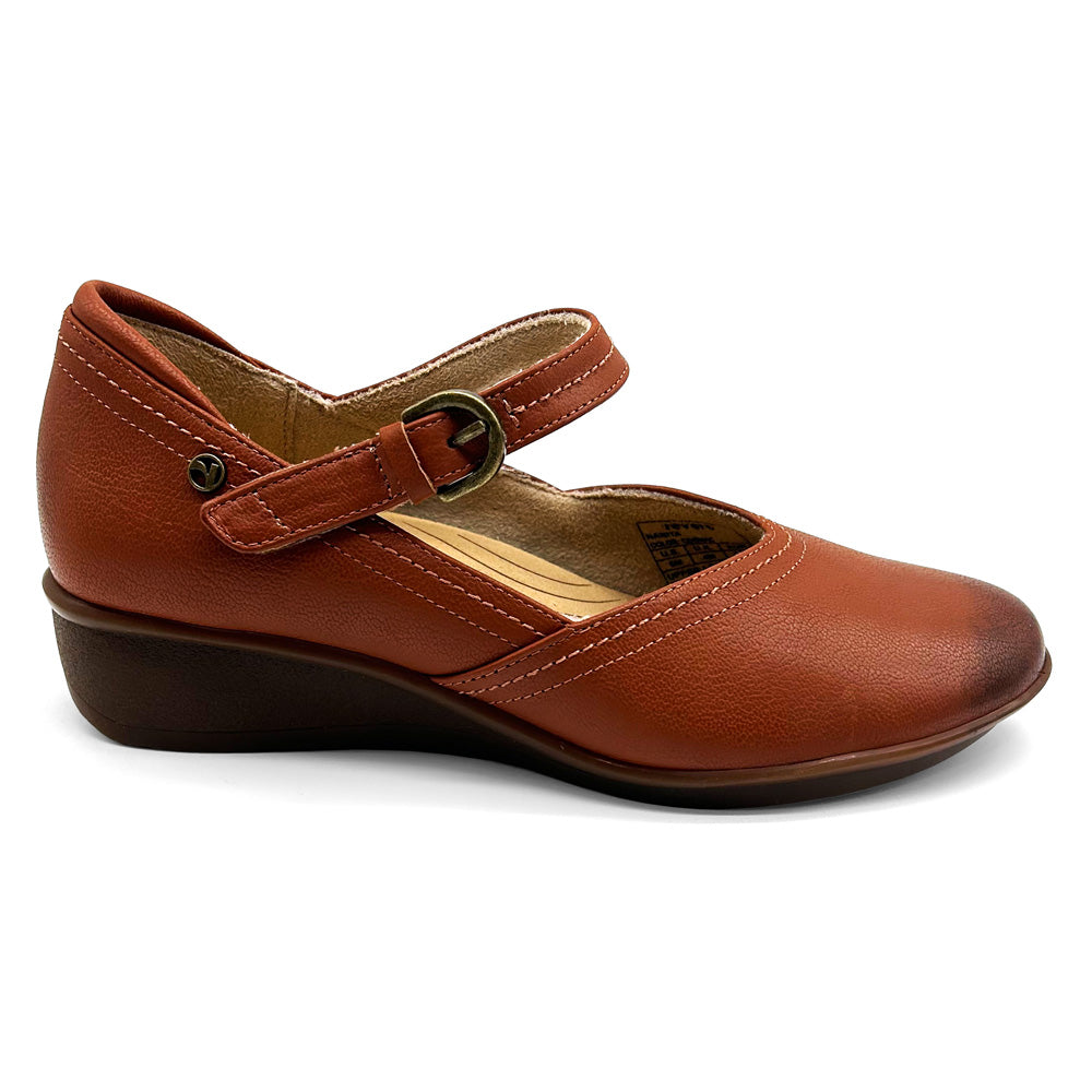 Revere Women's Narita Cognac  Natural Fit Footwear