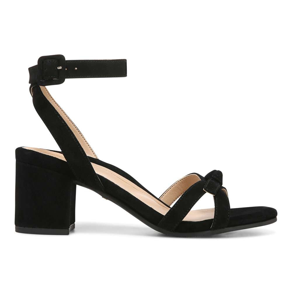 Rosabel Heeled Sandal - Black Suede