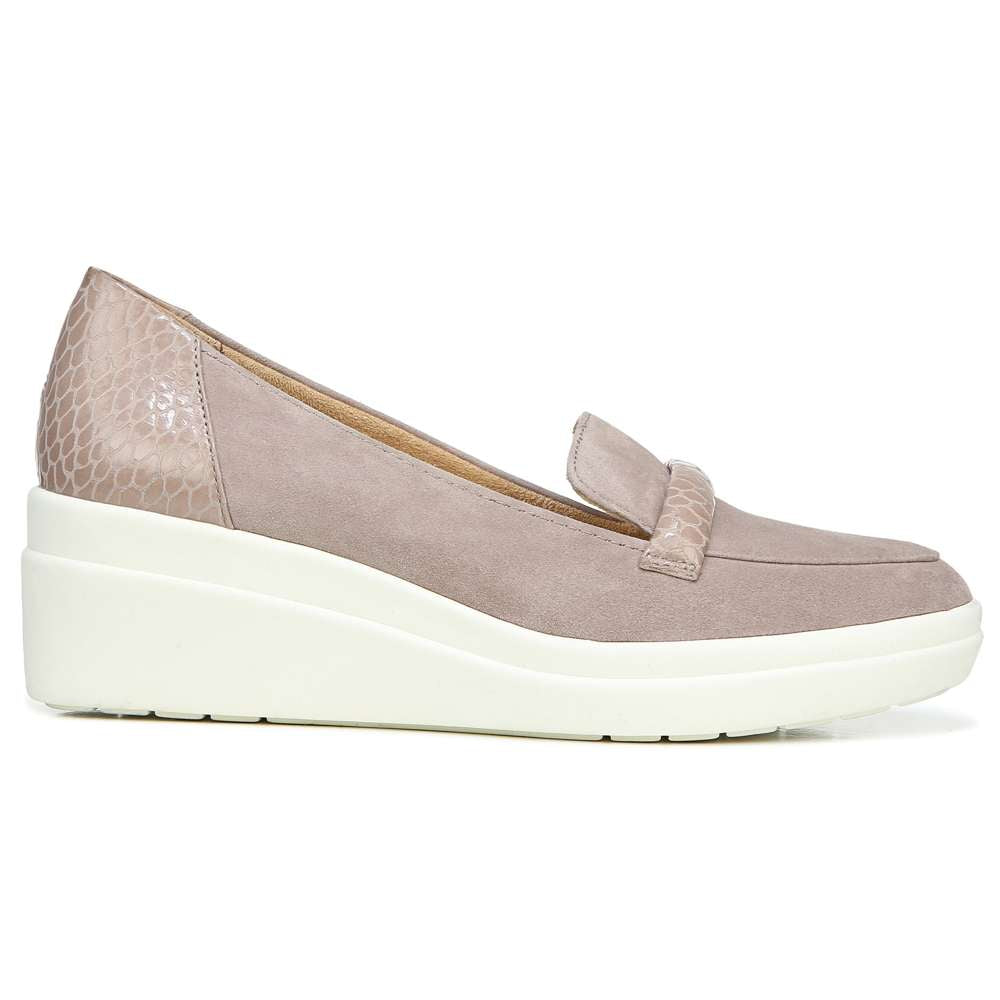 Samara Wedged Loafer - Turtledove Snake
